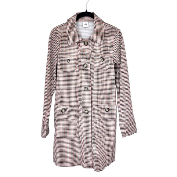 🤎CAbi Women's Houndstooth Trench Coat Size XS - Picture 1 of 7